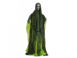 Halloween pohyblivá kostra v zeleném plášti, 170 cm