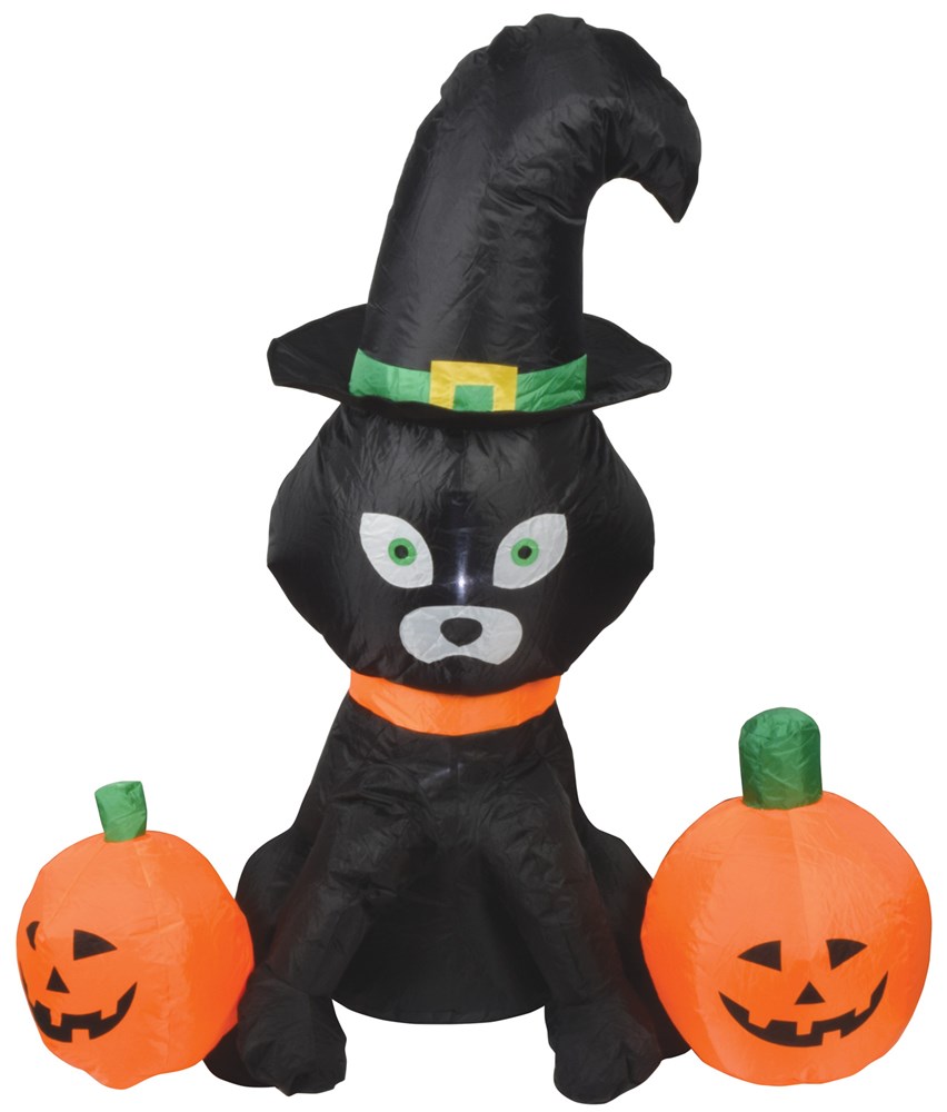 QTX INF-CAT nafukovací černá kočka s dýněmi