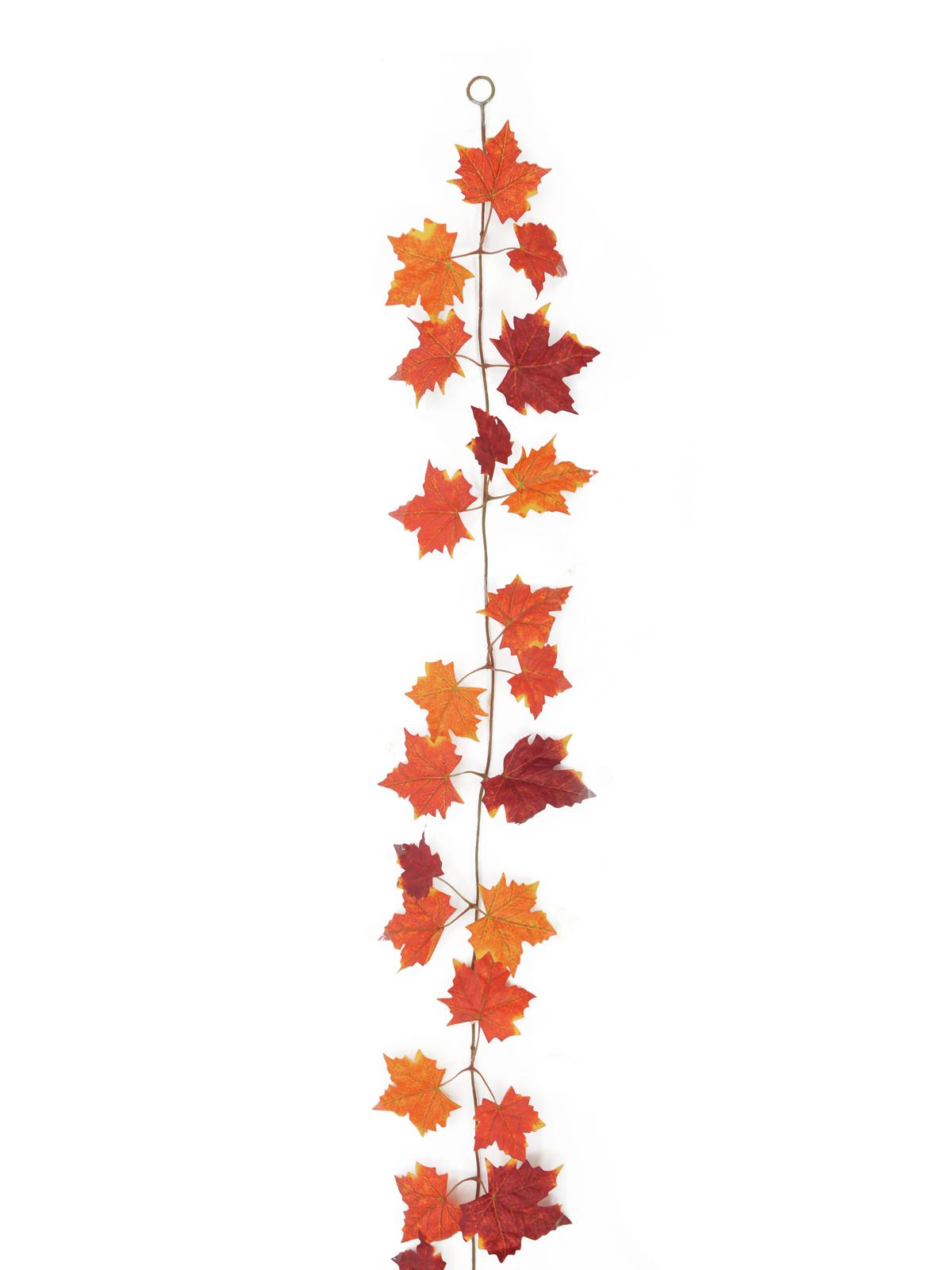 Podzimní girlanda oranžová, 180cm
