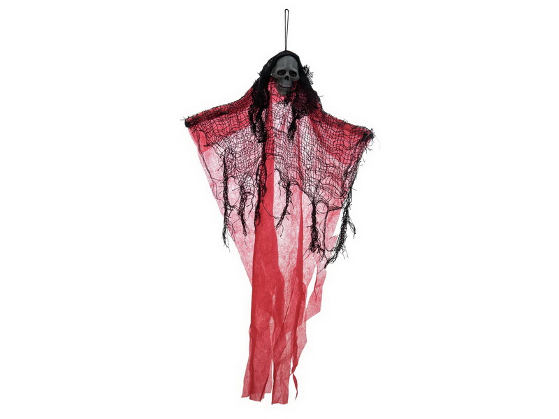 Halloweenské strašidlo - duch červený, 60cm