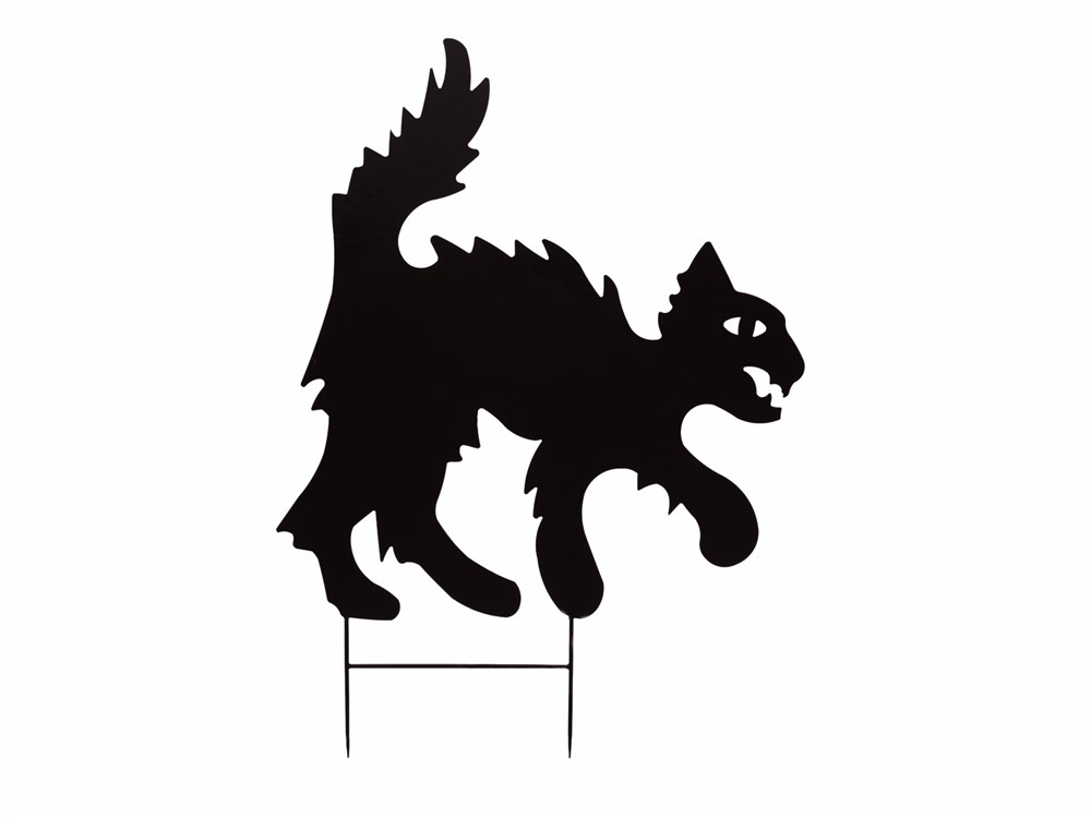 Kovová silueta kočky, černá, 67cm