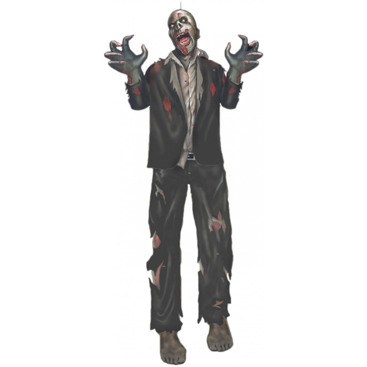 Halloween 2D dekorace zombie postava, 150 cm