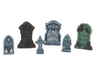 Haloweenské hřbitovní náhrobky sada 6 kusů