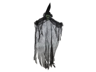 Halloweenské strašidlo - duch černý, 60cm