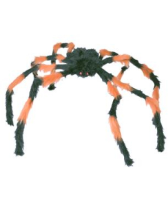 Halloween pavouk černo-oranžový, 100 cm