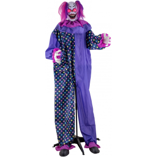 Halloween postava klauna, pohyblivá, 160 cm
